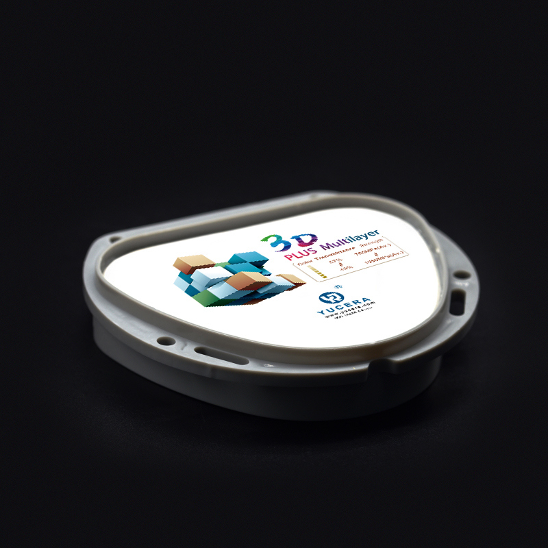 3D Plus Multilayer 43% -57% 6 Layers 3D Zirconia Dental Block Disc CAD CAM 89mm System for Dental Lab with ISO CE Certificate