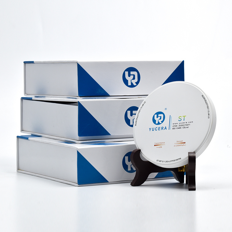 قیمت کارخانه Yucera دندانپزشکی فوق العاده شفاف ST 98mm 95mm بلوک سفید دیسک سرامیکی برای سیستم Cad Cad دستگاه فرز 5 محور