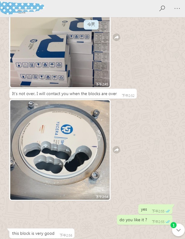 Yucera Factory Price Blank Zirconia SHT Multilayer Ceramic Dentist Dental Zirconia Blocks