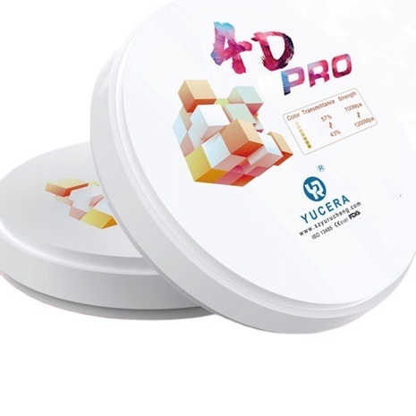 Yucera Dental All Ceramic Zirconia Block Dental Lab 4D Pro Mul-zirconia Block Translucency Dental Zirconia Disc High Quality