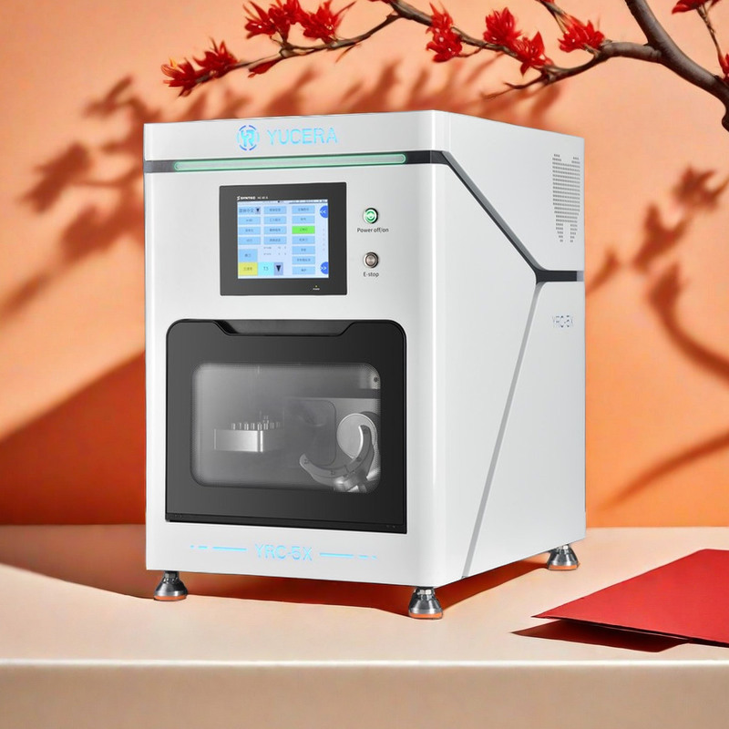 دستگاه فرز دندانپزشکی CNC رومیزی Yucera CAD CAM 5 محور، ابزار آزمایشگاهی فرز فلز زیرکونیا چین OEM