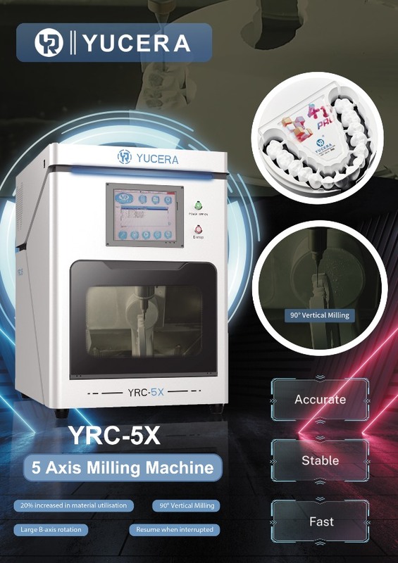 Yucera 5axis Milling Machine YRC-5X Cad Cam Milling for Dental Lab Milling Zirconia Material