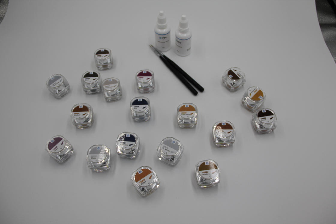 کیت رنگ‌آمیزی زیرکونیای سرامیکی 18 رنگ Yucera Unique Smile Solutions، درخشش طبیعی برای ایجاد لابراتوارهای دندانی