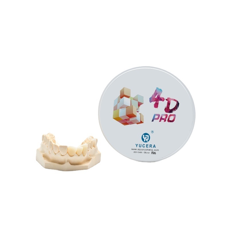 Dental Zirconia Block  YUCERA 4D Pro (1200MPa/43-57% Trans.) | Multi-Layer Gradient Technology