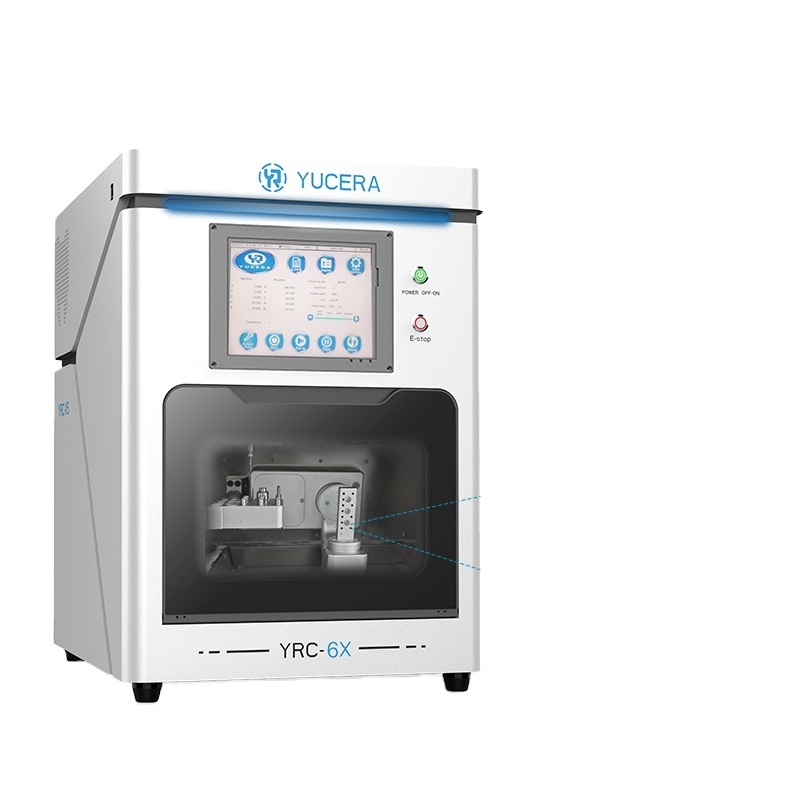 دستگاه فرز CAD/CAM دندانپزشکی 5 محوره YUCERA YRC-6X | دقت 5 میکرومتر ± | تعویض‌کننده خودکار 10 ابزاره