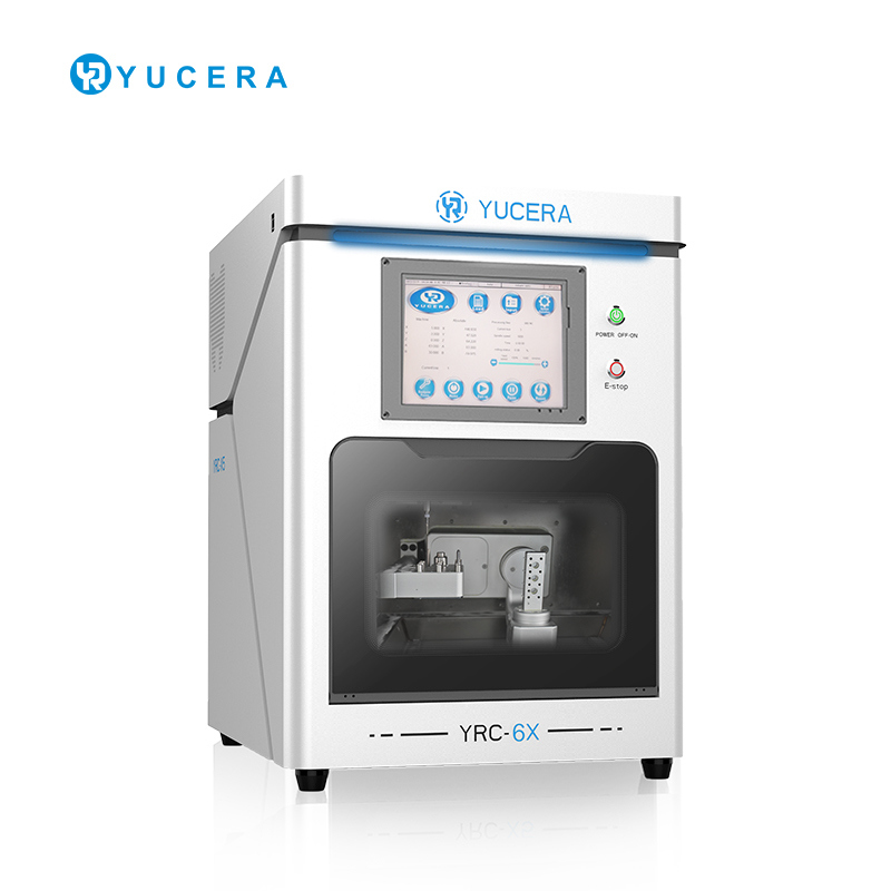 دستگاه فرز CAD/CAM دندانپزشکی 5 محوره YUCERA YRC-6X | دقت 5 میکرومتر ± | تعویض‌کننده خودکار 10 ابزاره