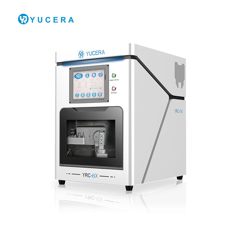دستگاه فرز CAD/CAM دندانپزشکی 5 محوره YUCERA YRC-6X | دقت 5 میکرومتر ± | تعویض‌کننده خودکار 10 ابزاره