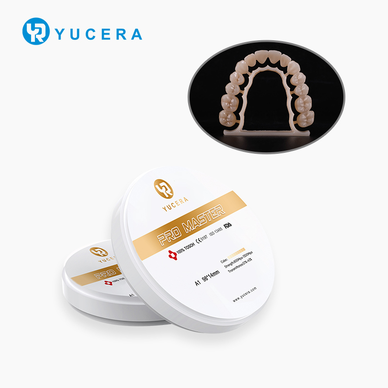 بلوک زیرکونیای Yucera Pro Master برای لابراتوارهای دندانپزشکی حرفه‌ای با مشخصات متعدد موجود، کیفیت تضمین شده